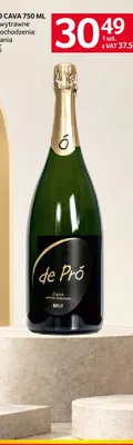 Wino musujące De Pro Cava białe wytrawne promocja w Selgros