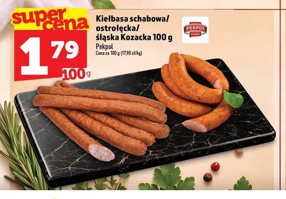 Kiełbasa schabowa Pekpol promocja w TOPAZ