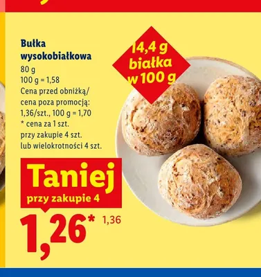 Bułka wysokobiałkowa promocja w Lidl