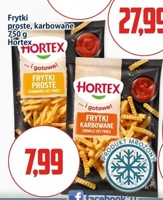 Frytki mrożone karbowane Hortex promocja w Kupiec