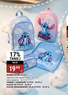 Plecak dwukomorowy 38 cm Stitch promocja w bi1