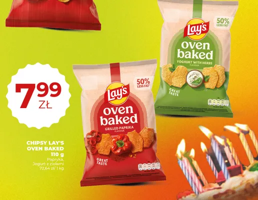 Chipsy Lay's Oven Baked jogurt z ziołami promocja w Duży Ben
