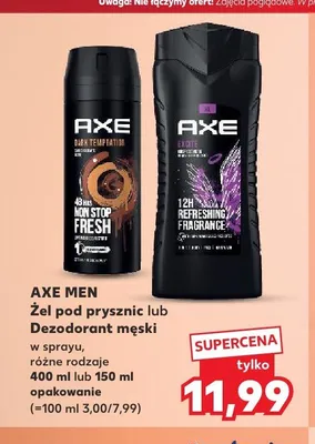 Dezodorant męski Axe Men Dark Temptation promocja w Kaufland