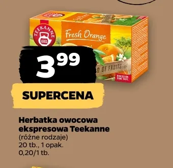 Herbatka owocowa ekspresowa Teekanne promocja w Netto