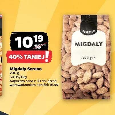 Migdały Sereno promocja w Netto