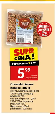 Orzeszki ziemne Bakalia solone 400g promocja w Twój Market