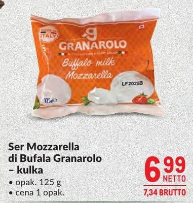 Ser Mozzarella di Bufala Granarolo - kulka promocja w Makro