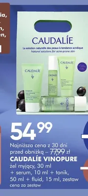 Zestaw żel myjący + serum + tonik + fluid Caudalíe Vinopure promocja w Super-Pharm