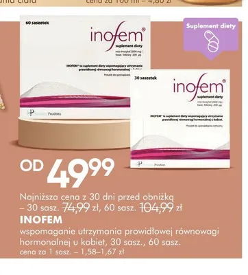Suplement diety INOFEM promocja w Super-Pharm