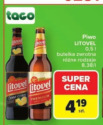 Piwo Litovel butelka bezzwrotna promocja w Carrefour