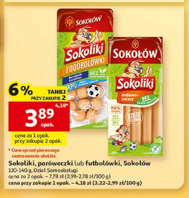 Sokoliki futbolówki Sokołów promocja w Auchan