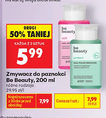 Zmywacz do paznokci Be Beauty Soft promocja w Biedronka