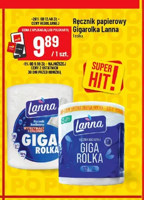 Ręcznik papierowy Gigarolka Lanna promocja w POLOmarket