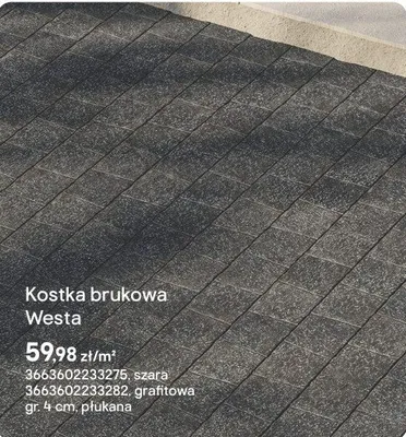 Kostka brukowa Westa grafitowa promocja w Castorama