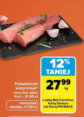 Polędwiczki wieprzowe promocja w Carrefour