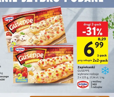 Zapiekanki z pomidorami i serem Guseppe 2-pak promocja w Intermarche