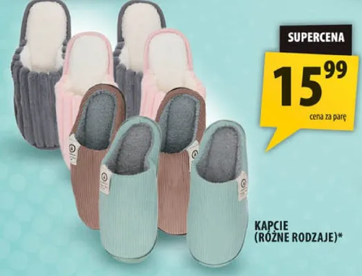 Kapcie (różne rodzaje)* promocja w Arhelan