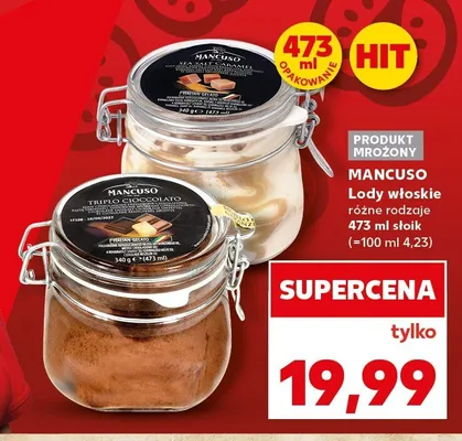 Lody włoskie Mancuso Triplo Cioccolato promocja w Kaufland