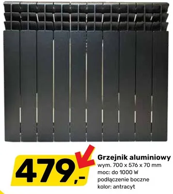 Grzejnik aluminiowy promocja w Bricomarche