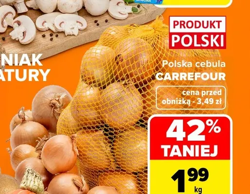 Cebula polska Carrefour promocja w Carrefour Market