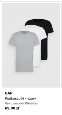 Podkoszulki GAP szary promocja w Lounge by Zalando