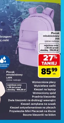 Plecak młodzieżowy CoolPack Fin promocja w Carrefour