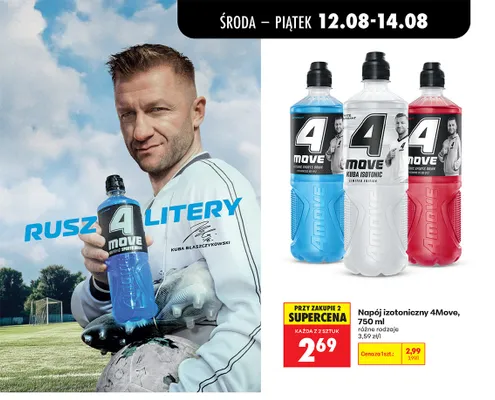 Napój izotoniczny 4Move Multifruit promocja w Biedronka