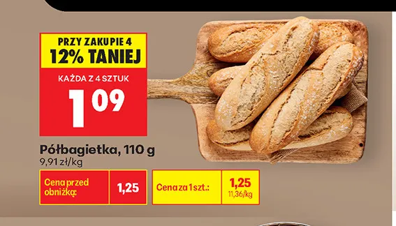 Półbagietka promocja w Biedronka