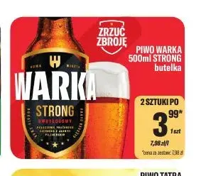 Piwo Warka Strong promocja w Tomi Markt