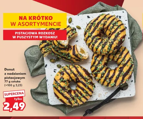 Donut z nadzieniem pistacjowym promocja w Kaufland