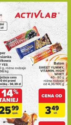 Baton proteinowy High Whey Activlab promocja w Carrefour Market