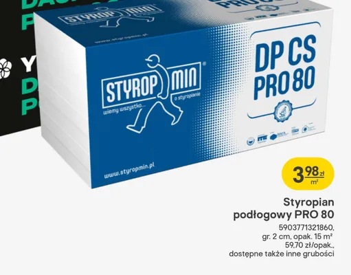 Styropian podłogowy PRO 80  promocja w Castorama