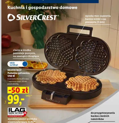 Podwójna gofrownica Silvercrest 1700W promocja w Lidl