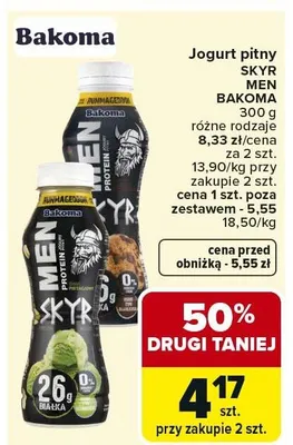 Jogurt pitny Skyr Men różne rodzaje za 2 szt. promocja w Carrefour Market