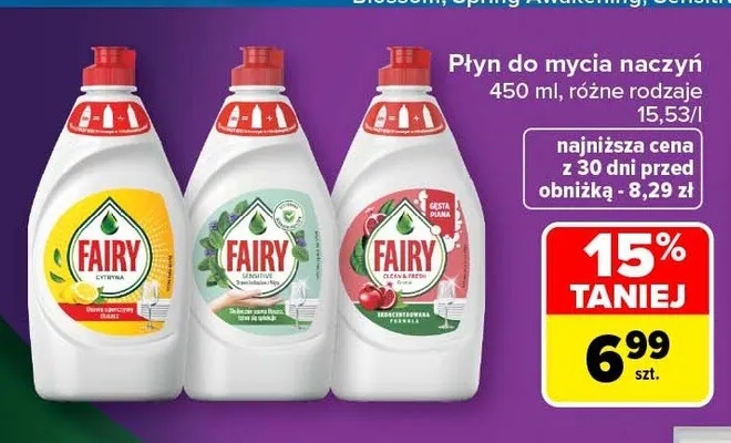 Płyn do mycia naczyń Fairy Cytryna promocja w Carrefour