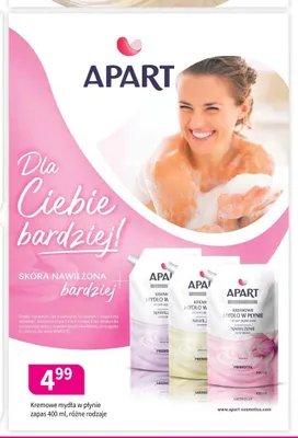 Kremowe mydło w płynie zapas Apart różowe promocja w Drogerie Polskie