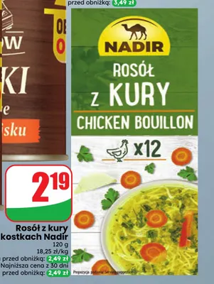Rosół z kury w kostkach Nadir promocja w Dino