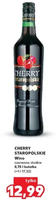 Wino czerwone słodkie Staropolskie promocja w Kaufland