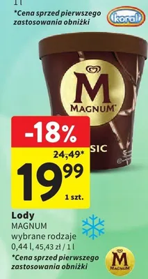 Lody Magnum Classic wybrane rodzaje promocja w Intermarche