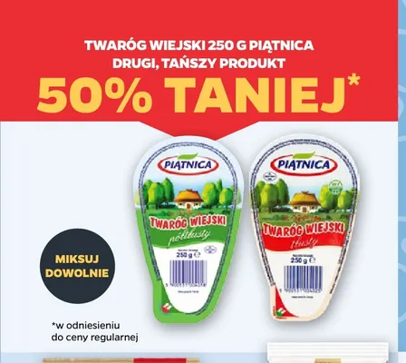 Twaróg Wiejski tłusty Piątnica promocja w Netto