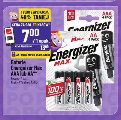 Baterie Energizer Max Aaa promocja w POLOmarket