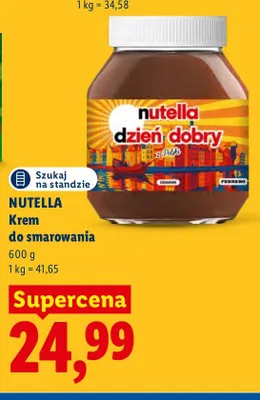Krem do smarowania Nutella promocja w Lidl