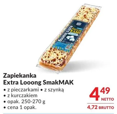 Zapiekanka Extra Looong SmakMAK z szynką promocja w Makro