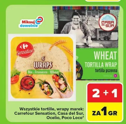 Wrapy pszenne Carrefour Sensation promocja w Carrefour