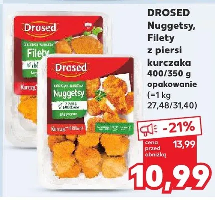 Nuggetsy z piersi kurczaka Drosed promocja w Kaufland