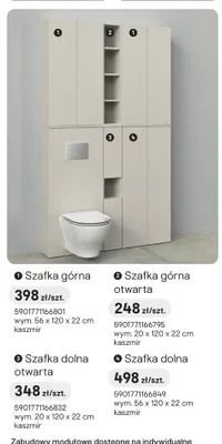 Szafka dolna otwarta kaszmir promocja w Castorama