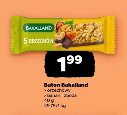 Baton Bakalland banan i zboża promocja w Netto