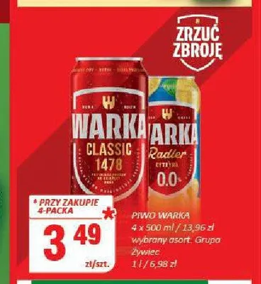 Piwo Warka promocja w Chorten