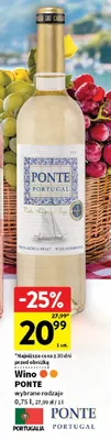 Wino Ponte Portugal White Medium Sweet promocja w Intermarche