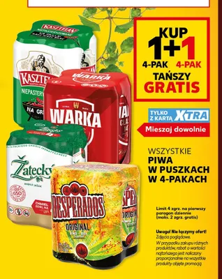 Piwo Warka 4-pak promocja w Kaufland
